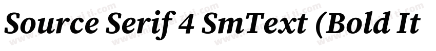 Source Serif 4 SmText (Bold Italic)字体转换